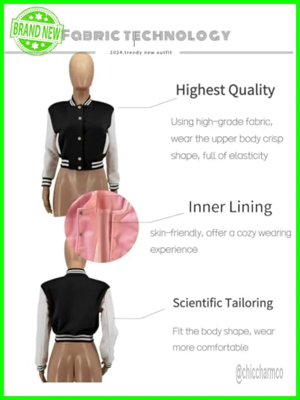 Faux Leather Cropped Bomber Jacket Women Lightweight Moto Letterman Baseball